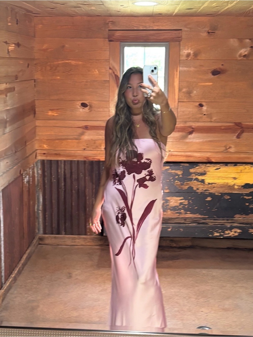 The Fleur Strapless Satin Maxi Slip Dress